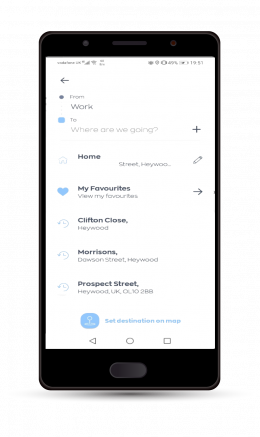 Rate Your Service App Screen