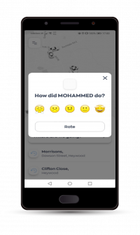 Vehicle and Fare Pricing Screen